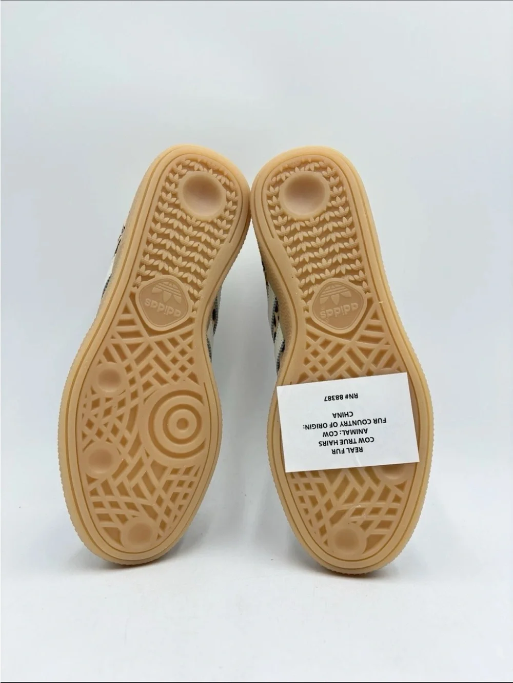 adidas Women's Leopard Print Gazelle Sneakers with Cream Stripes